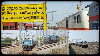 4 in 1 Express #trains #Arrival #departure #vedioediting #hubballi #indianrailways