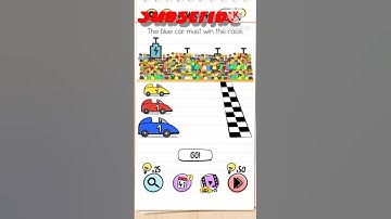 BRAIN TEST LEVEL 346, the blue car must win the race