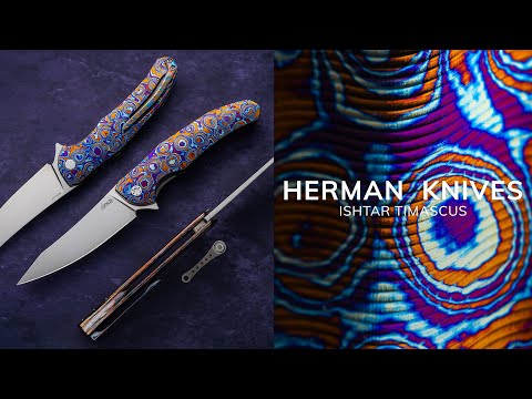 FOLDING KNIFE FOLDER ISHTAR 411 TIMASCUS MAGNACUT FULL DRESS HERMAN KNIVES