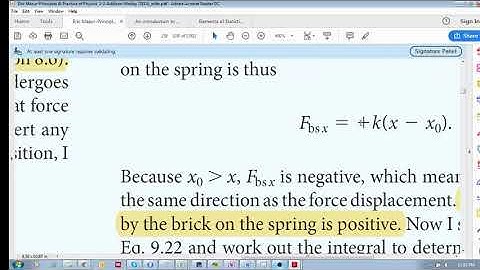 Chap 9.7 - Variable and distributed forces, Example 9.8  (Variable force in springs)