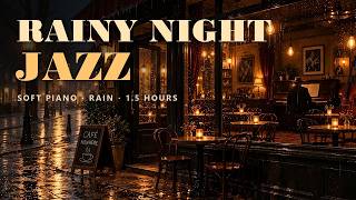 Rainy Night Jazz at Café Nowhere ☕ Soft Piano & Rain for Coffee, Work and Relax screenshot 5