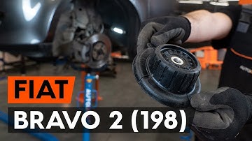 How to change front strut mount / top munt FIAT BRAVO 2 (198) [TUTORIAL AUTODOC]
