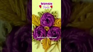 🌹Embroidery Design|Embroidery For Beginners #shorts #rose #flower #design #embroidery #stitch