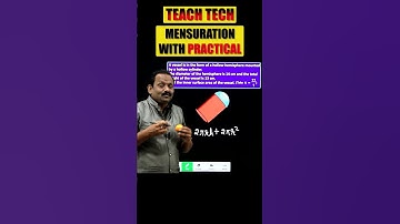 Total Surface Area Cylinder & HemiSpheres | Mathematics Shorts | Teach Tech