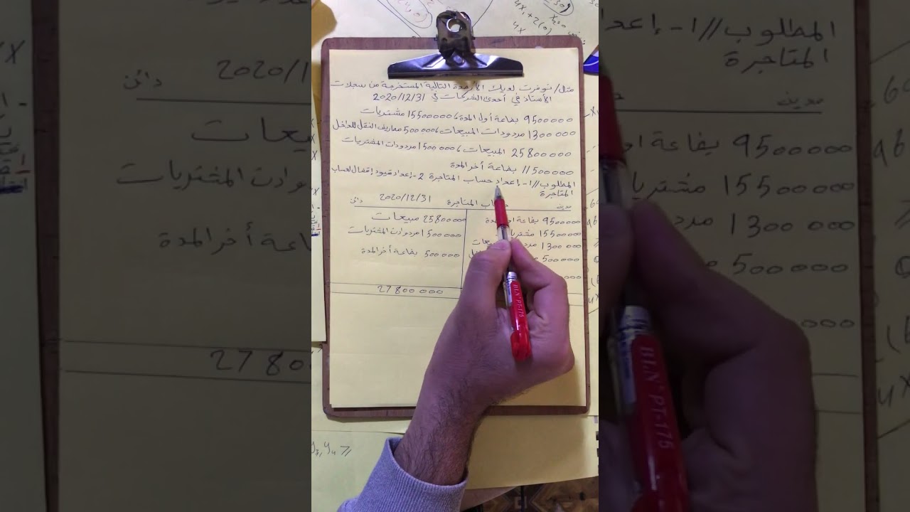 محاسبة متوسطة - حساب المتاجرة (2)
