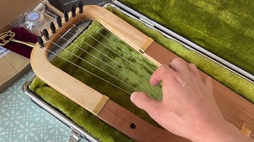 Red Cedar and Maple 7 string lyre