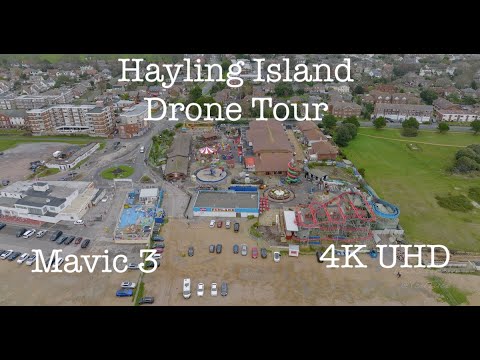 Hayling Island Cinematic Drone Tour Footage, Mavic 3, 4K UHD.