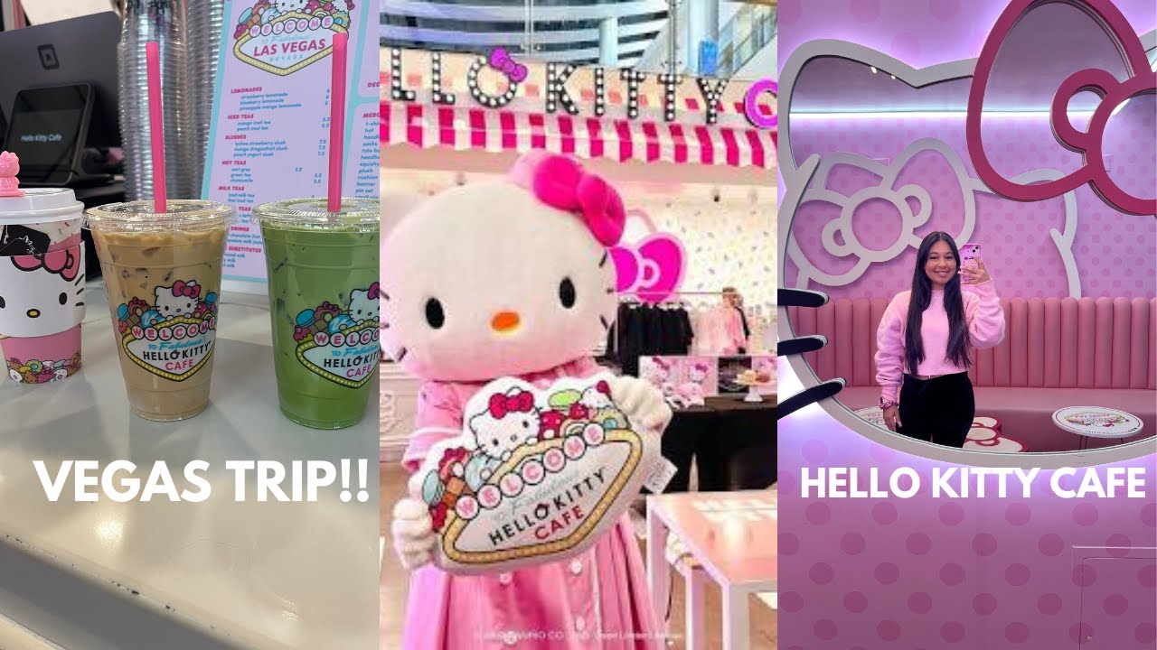Let's Go To The Hello Kitty Cafe In LAS VEGAS!! Mini Trip Vlog
