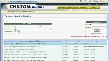 Using Chilton Library from Gale - Accessing Bulletins, Recalls, and Maintenance Schedules