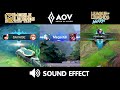 Mobile Legends VS Arena of Valor VS LOL Wild Rift : SOUND EFFECTS COMPARISON