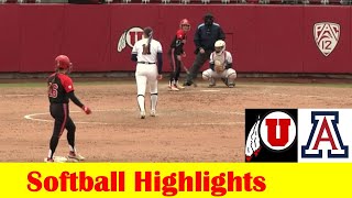 #21 Arizona vs Utah Softball Game 3 Highlights, April 7 2024