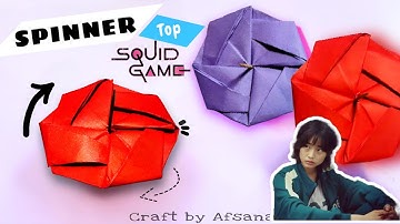 Squid Game Spinner Toy 🌀 How to Make DIY Squid Game Spinning Top