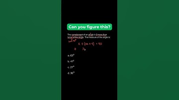Complementary Angles Word Problem #math #maths #mathematics #shorts