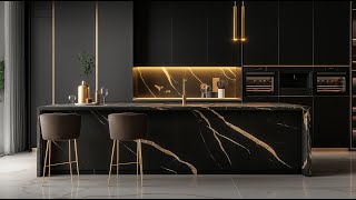 Elegant Black Kitchen Design - A Modern Statement in Style and Functionality