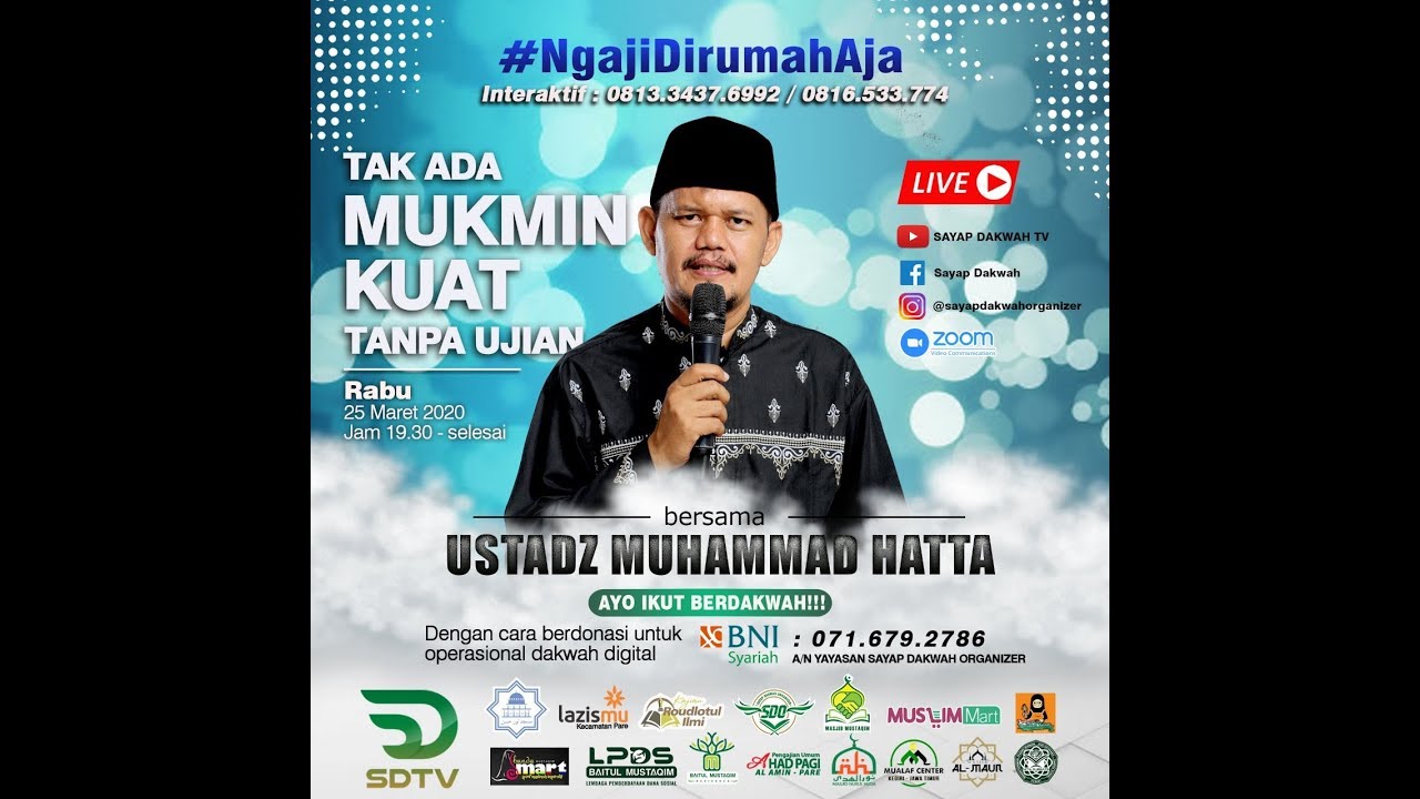 NGAJI DIRUMAH AJA Bersama Ustadz Muhammad Hatta YouTube NGAJI DIRUMAH AJA Bersama Ustadz Muhammad Hatta YouTube