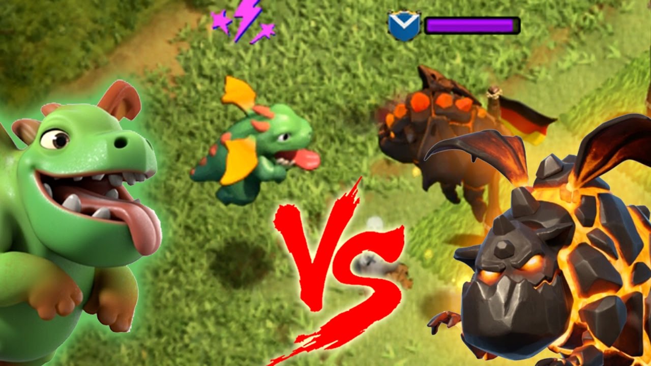 Momen Coc Lucu Bikin Ngakak Baby Dragon Vs Lava Hound Clash Of