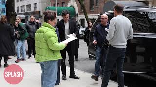 Penn Badgley And Charlotte Ritchie Spotted Filming Scenes For 'You' In Uptown - 08 Apr 2024