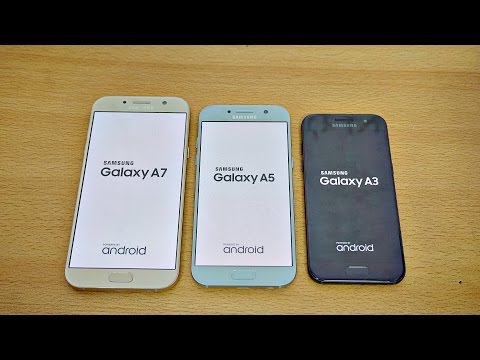 Samsung Galaxy A7 vs A5 vs A3  2017  - Speed Test   4K 