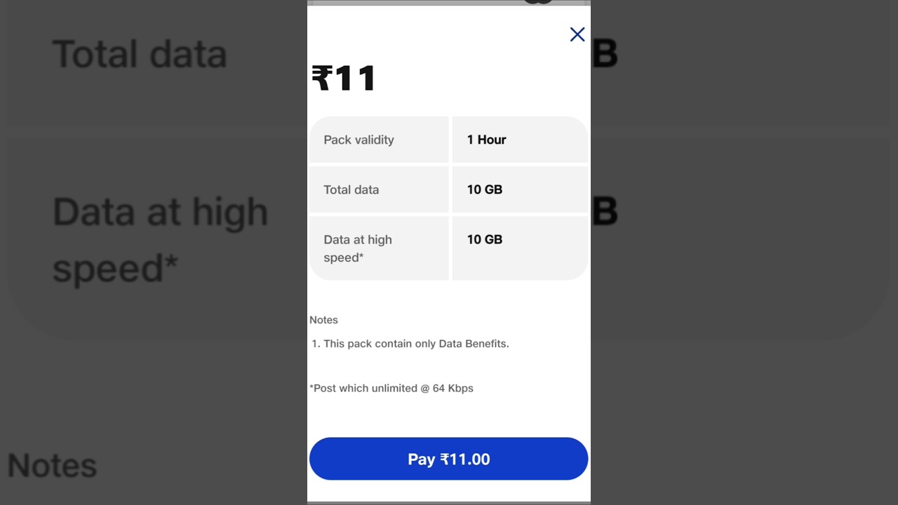 Jio 11 Data Recharge Plans 