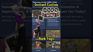 Instant Wiki Bank Tags! #shorts #osrs #oldschoolrunescape #runelite #plugins #bank #organization