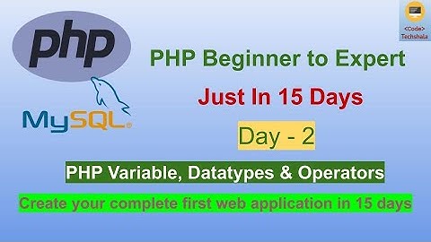 PHP Variable Datatypes and Operators (Hindi)