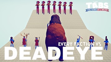 Deadeye VS Every Faction : TABS - Totally Accurate Battle Simulator