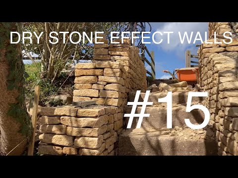 Dry Stone Effect Wall Building Using Cotswold Stone #15 - YouTube