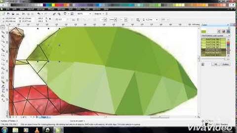 Tutorial Low poly buah apel merah dari corel draw