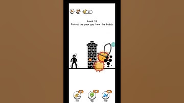 Draw 2 Save Stickman Puzzle Level 13 : #draw #drawing #shorts