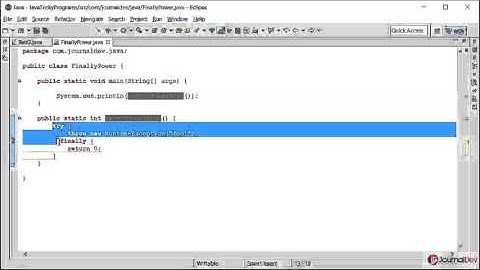 Java Tricky Program 12 - finally block power