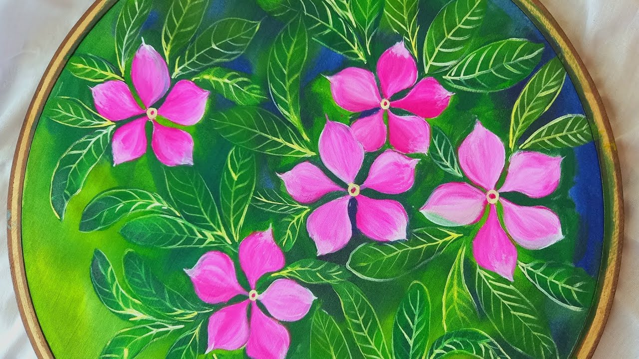 নয়নতারা ফুল পেইন্টিং  