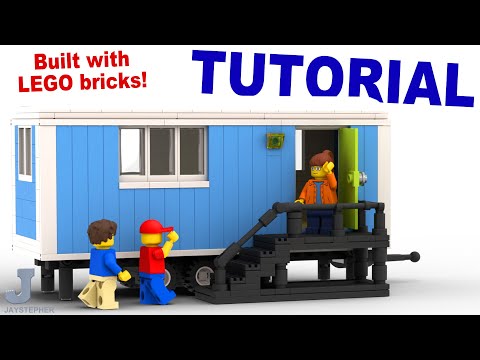 LEGO Brick Tutorial On How To Make A Mobile Office Work Trailer