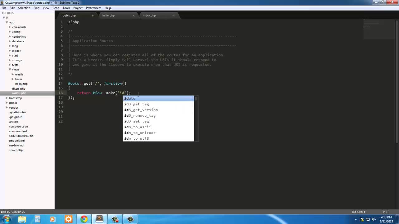 Laravel 4 Basics : Routes - YouTube