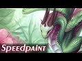 Hummingbird Dragon SPEEDPAINT ( Original ) - Gentle curiosity