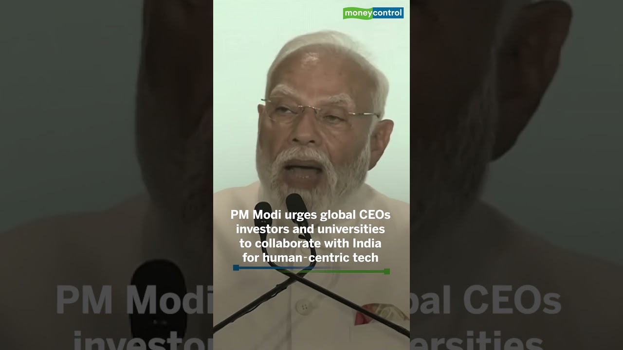 PM Modi urges global CEOs, investors and universities to partner with India for human‑centric tech.