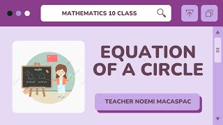 Grade 10│LESSON 24: Equation of a Circle