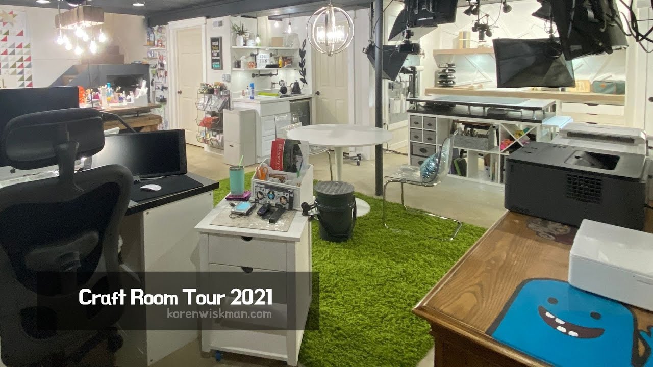 Craft Room Tour 2021 Paper Crafting Studio YouTube
