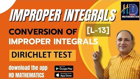 Dirichlet test convergence of improper integrals //L 13// in hindi csir net maths engineering maths