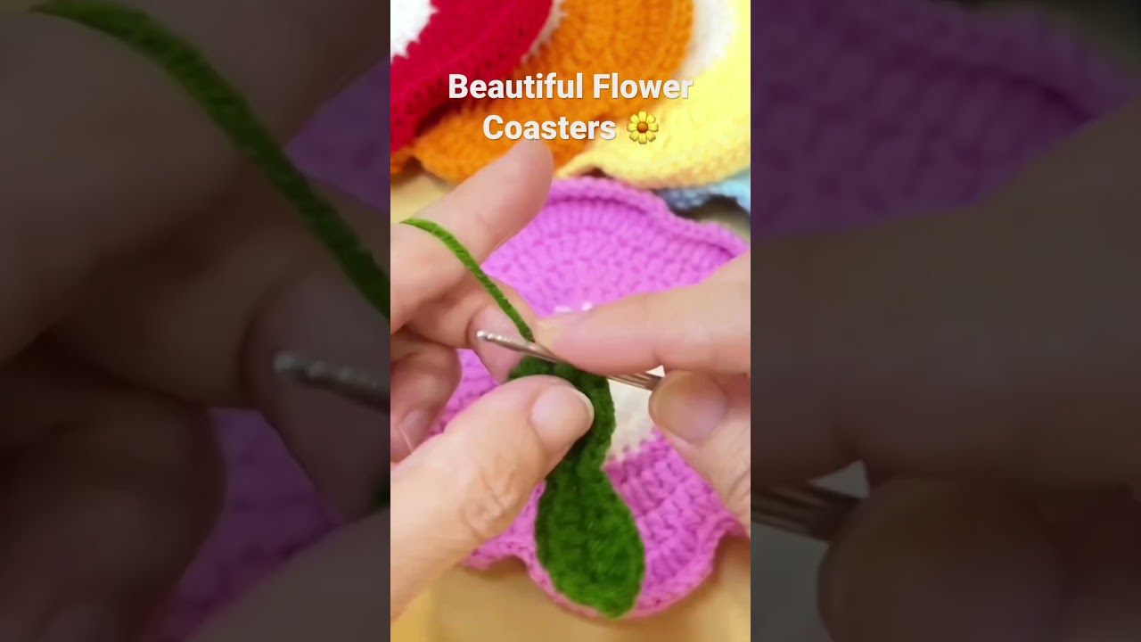 Crochet Beautiful Flower Coasters 