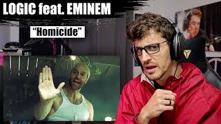 My FIRST TIME Hearing "Homicide" by LOGIC feat. EMINEM!! (REACTION!)