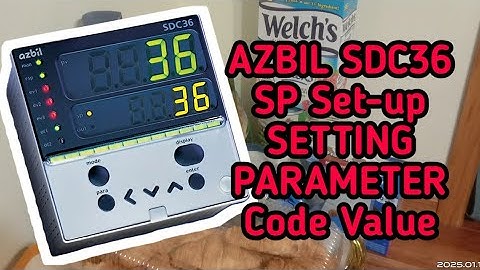 AZBIL SDC36 TEMPERATURE CONTROLLER SETUP PARAMETER