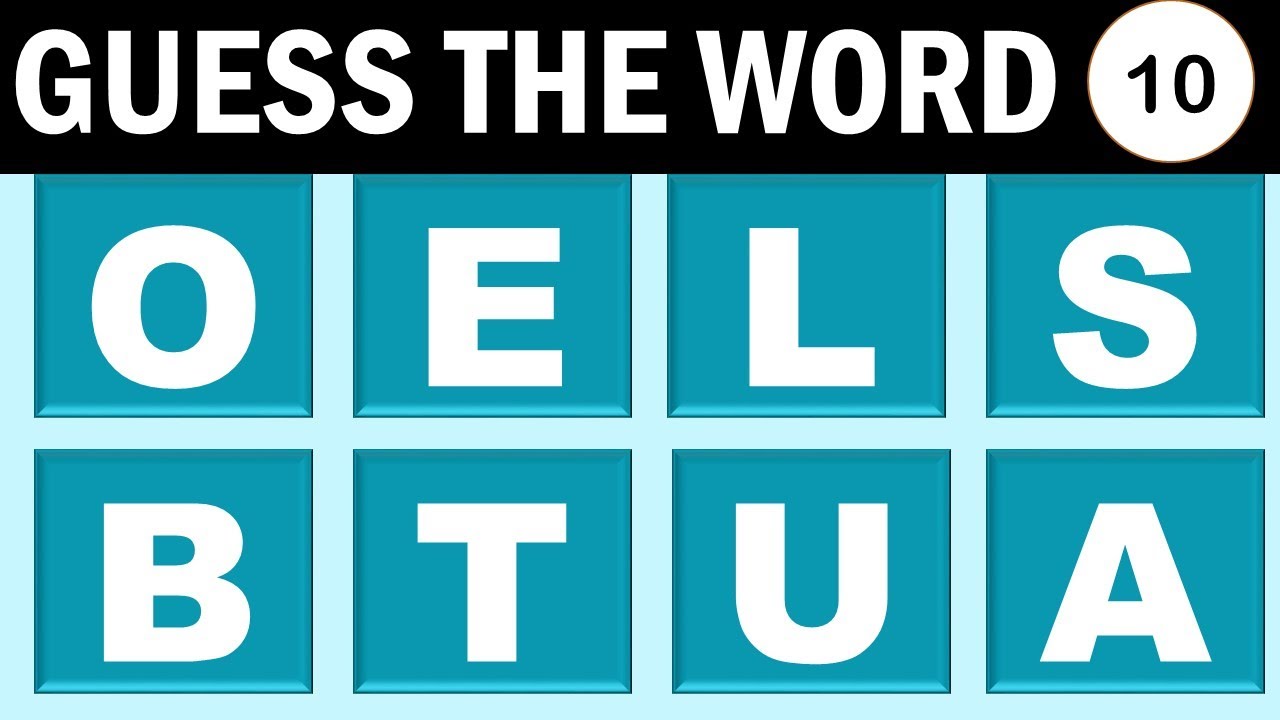 Scrambled Word Game - Guess the Word (8 Letter Words - Adjectives