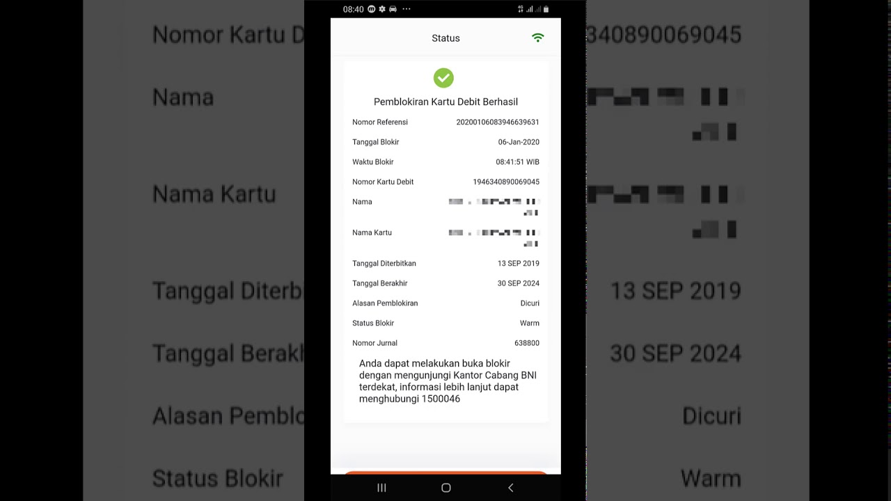 Cara Memblokir Kartu Atm Bni Melalui Hp Youtube