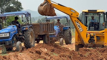 JCB 3DX Loading Mud Sonalika Tractor llJCB Tractor Working VideolJCB Backhoes Loader Tractor Loading