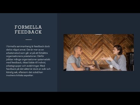 Kommunikation och konflikt - Feed-back