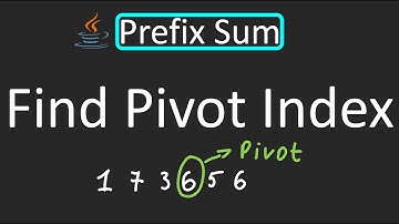 LeetCode - 724. Find Pivot Index | Prefix sum | Java