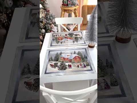 Серветка-підкладка під тарілку "Різдво в Карпатах" гобеленова RUNNER723, відео 1