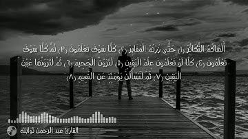 سورة التكاثر بصوت عذب يريح القلوب
