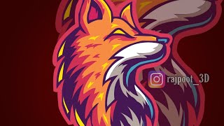 Making Fox Vector Art In Illustrator | TimeLapse | Rajpoot3D