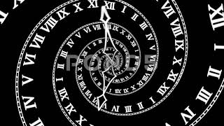 black spiral clock loop 4K